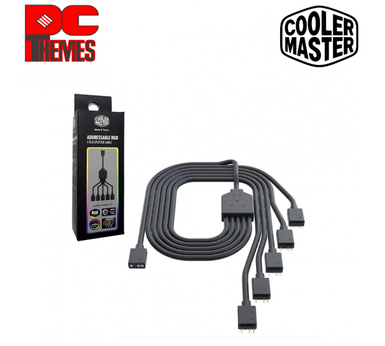 COOLER MASTER Universal 1 to 5 A-RGB Splitter Cable