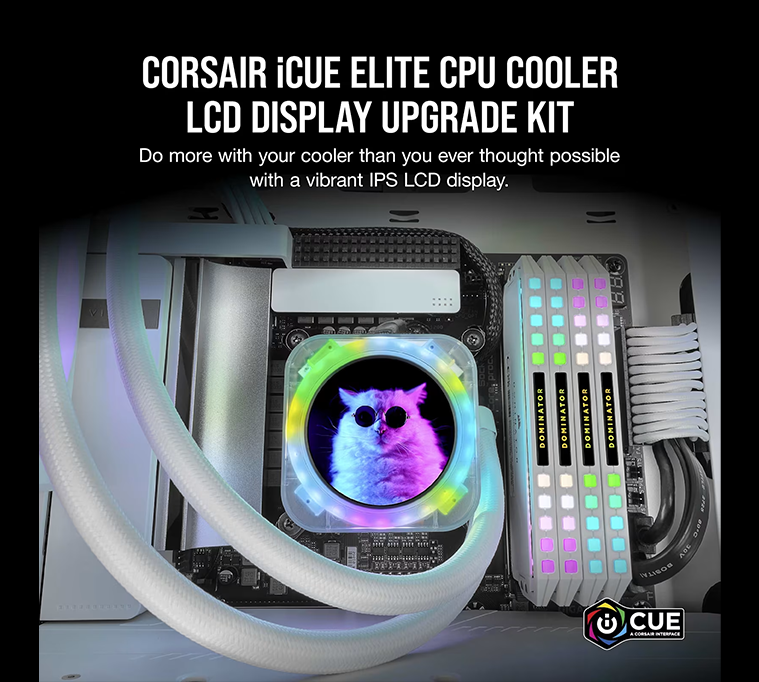 Corsair iCUE ELITE CPU Cooler LCD Display Upgrade Kit - ICE - For ELITE CAPELLIX LIQUID CPU COOLER