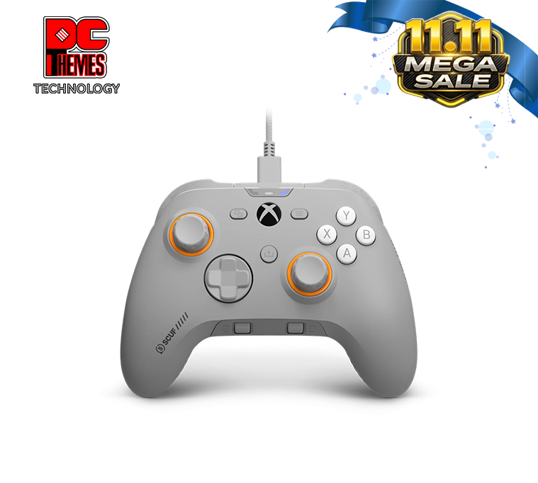 SCUF Valor Wired TMR Preconfigured Controller For Xbox/PC - Light Gray