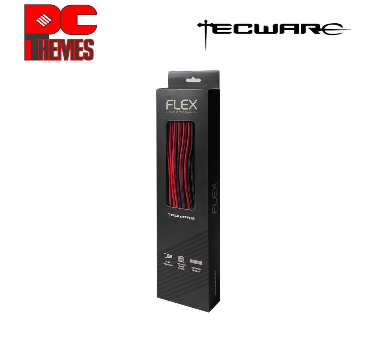 TECWARE FLEX PSU Extensions - 24p / 4+4pin / 6+2pin *2 - [Black Red]
