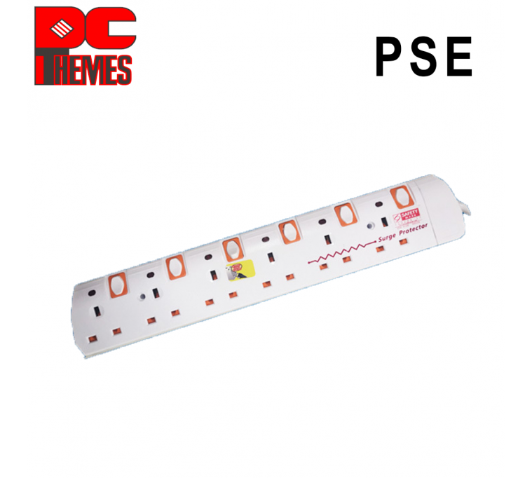 PSE 6-Outlet 3M Extension Socket