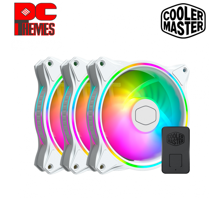 COOLER MASTER MasterFan MF120 Halo Fan 3in1 Pack - [White]
