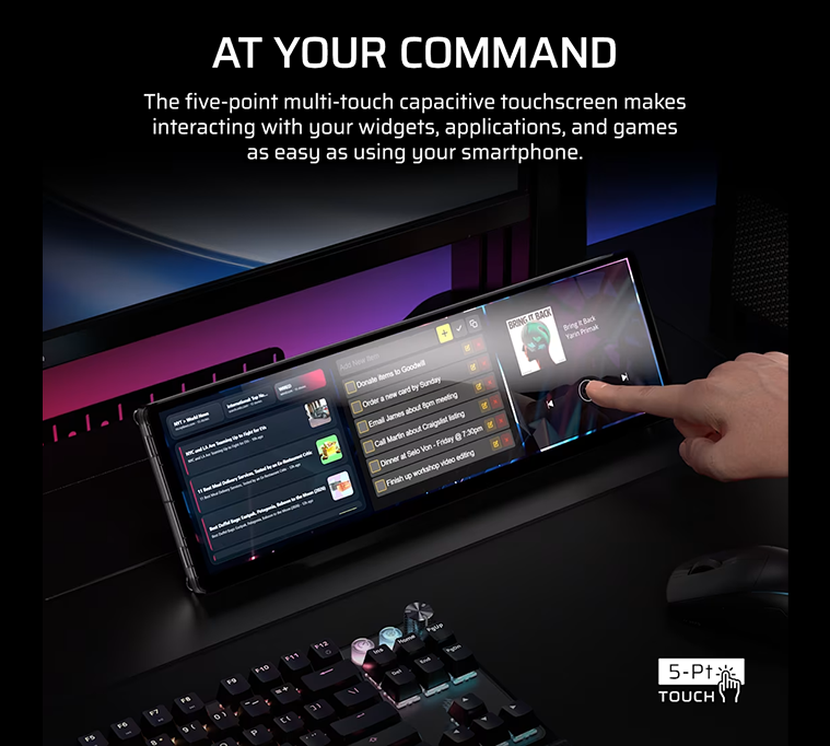 CORSAIR XENEON EDGE 14.5" LCD Touchscreen LCD Screen, Smoke