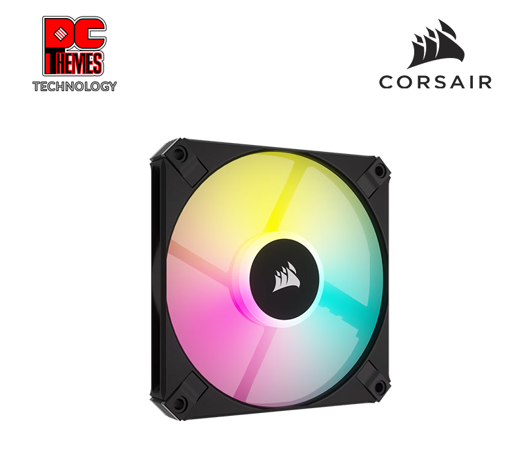 Corsair iCUE AF120 RGB SLIM, Fluid Dynamic RGB Fan, Black - Single Pack