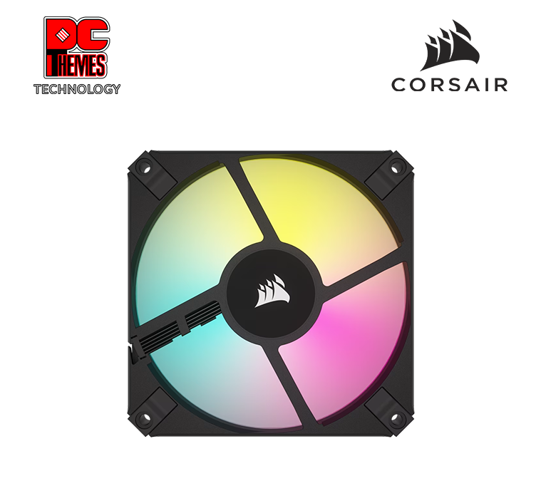 Corsair iCUE AF120 RGB SLIM, Fluid Dynamic RGB Fan, Black - Single Pack