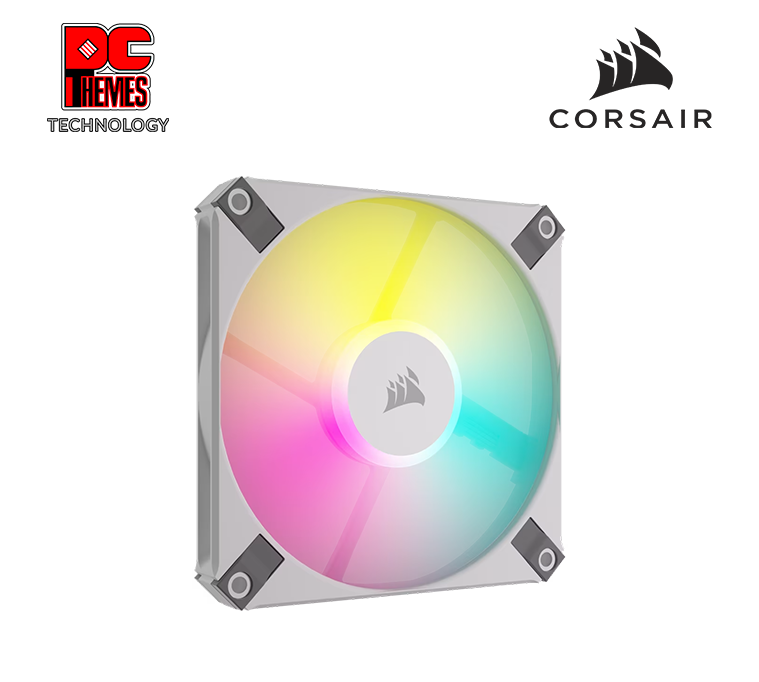 Corsair iCUE AF120 RGB SLIM, Fluid Dynamic RGB Fan, White - Single Pack