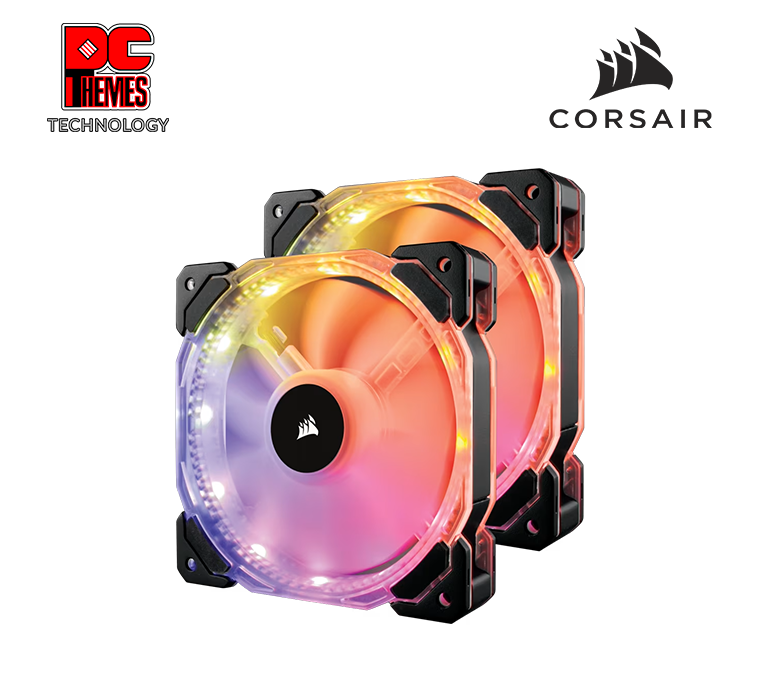 HD140 RGB LED High Performance 140mm PWM Fan — Twin Pack with Controller