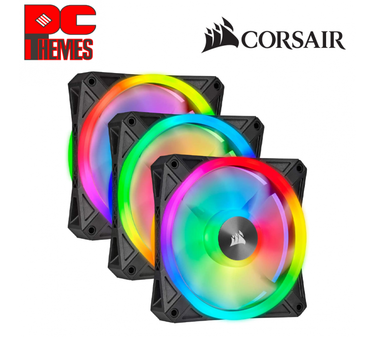 CORSAIR QL120 RGB Performance RGB Fan - [Black] [Triple Pack]