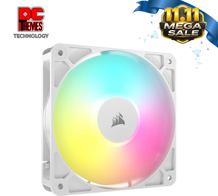 CORSAIR RS120 ARGB 120mm PWM Fan, Single Pack - White