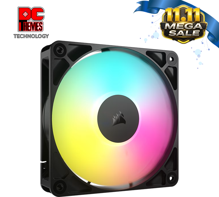 CORSAIR RS120 ARGB 120mm PWM Fan, Single Pack - Black