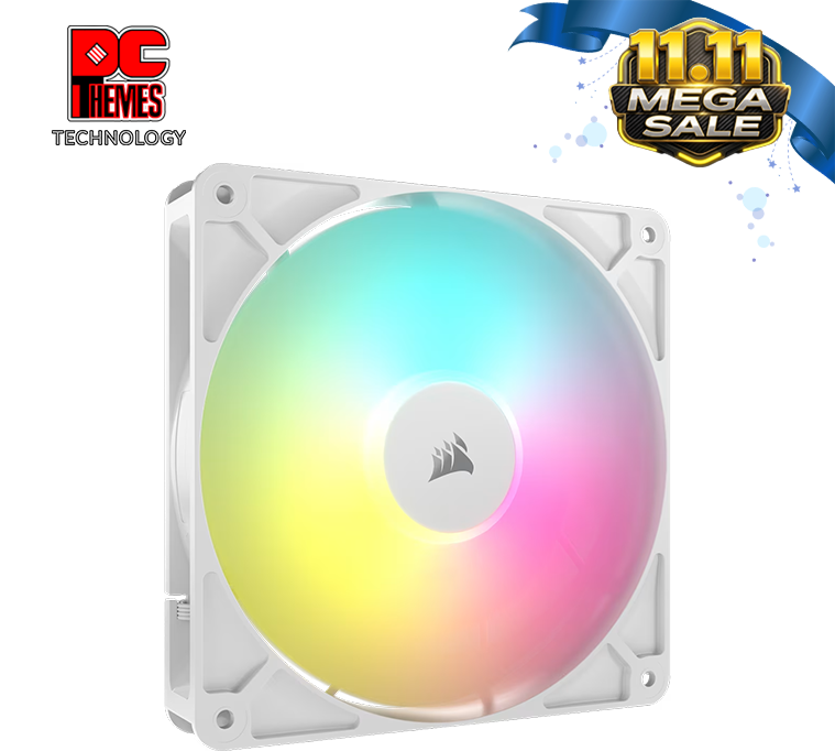 CORSAIR RS140 ARGB 140mm PWM Fan, Single Pack - White