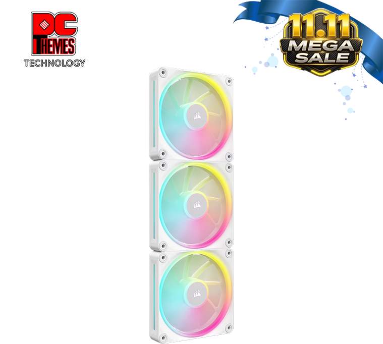 CORSAIR iCUE LINK LX120 RGB 120mm PWM Fan Triple Pack - White