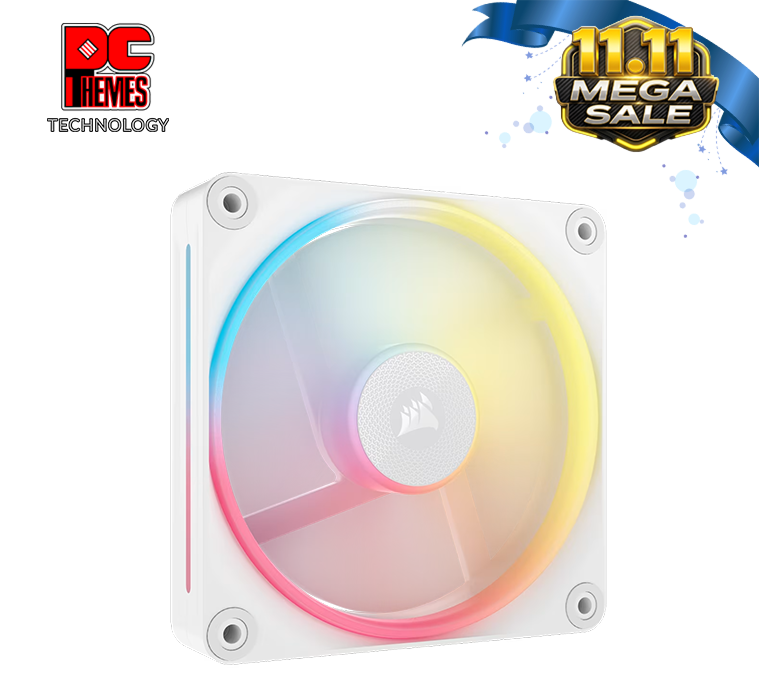 CORSAIR iCUE LINK LX120-R RGB 120mm PWM Reverse Fan Single Pack - White