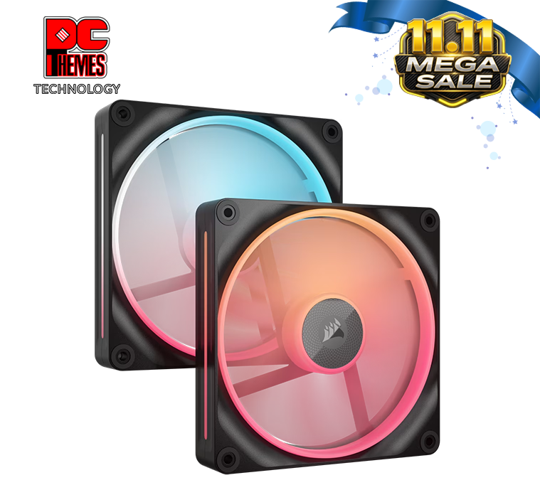 CORSAIR iCUE LINK LX140-R RGB 140mm PWM Reverse Fan Dual Pack