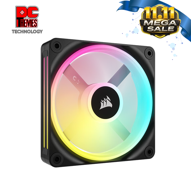 CORSAIR iCUE LINK QX120 RGB WHITE, 120mm Magnetic Dome RGB Fan, Expansion Kit (Single Fan)