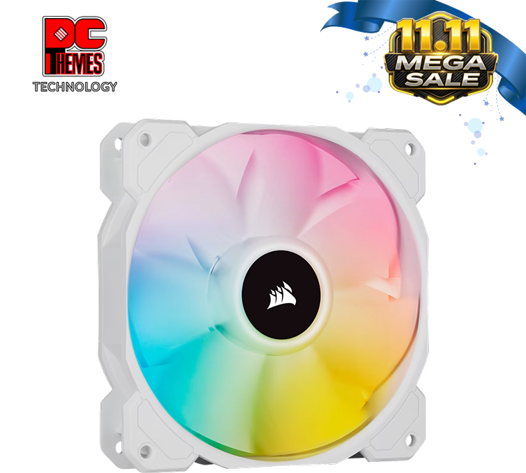 Corsair iCUE SP120 RGB ELITE Performance 120mm Fan - Single Pack - White