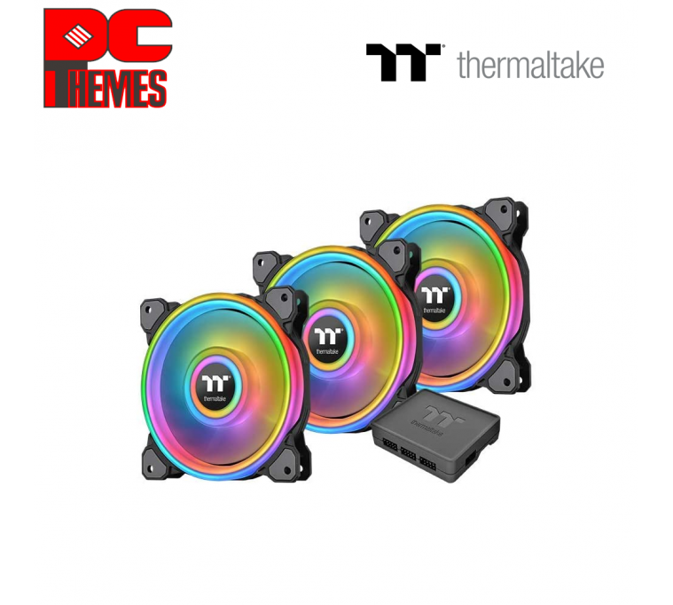 THERMALTAKE Riing Quad 12 RGB Triple Fan, with Controller - [Black]