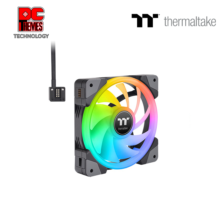 THERMALTAKE SWAFAN EX12 RGB PC Cooling Fan TT Premium Edition (3-Fan Pack) - Black