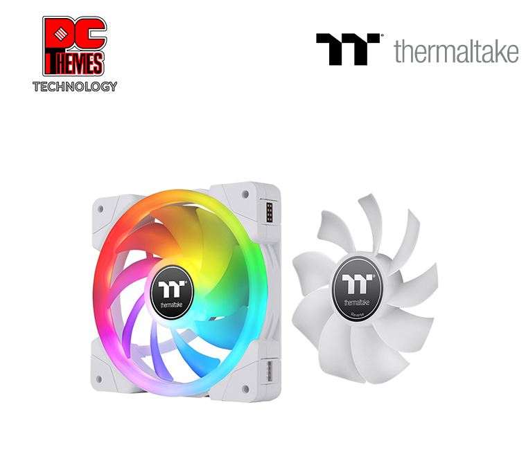 THERMALTAKE SWAFAN EX14 RGB PC Cooling Fan TT Premium Edition (3-Fan Pack) - White