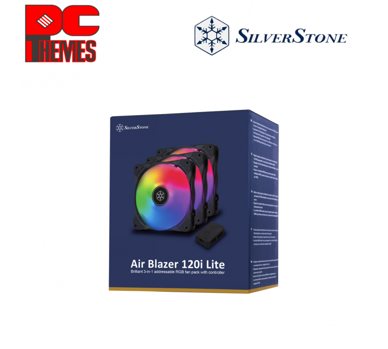 SILVERSTONE Air Blazer Lite 120mm RGB Fan - [Triple Pack]