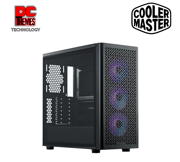 COOLER MASTER Elite 502 ARGB TG ATX Casing - Black