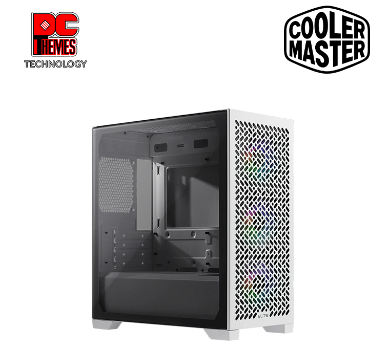 COOLER MASTER Elite 302 Argb TG M-atx Casing - White