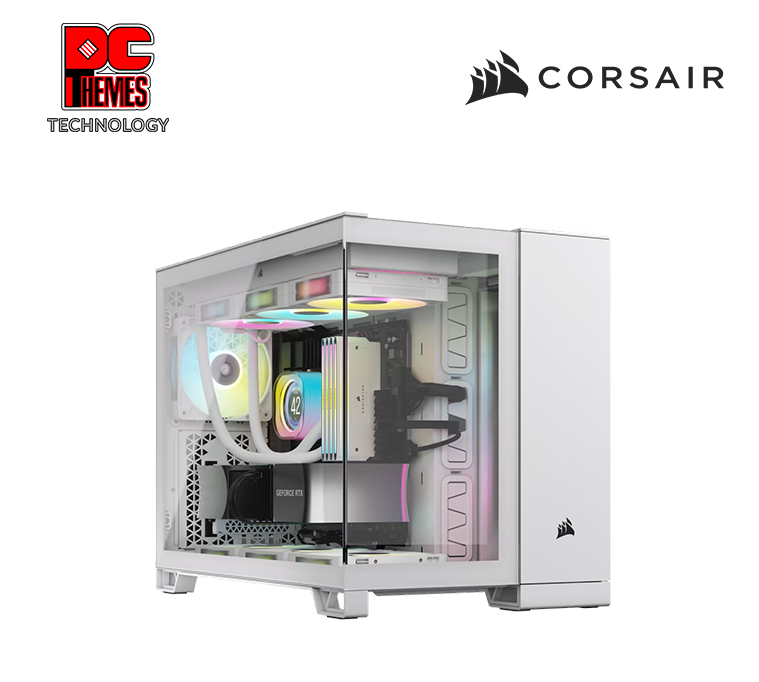 CORSAIR 2500X Mid-Tower Dual Chamber PC Casing - White