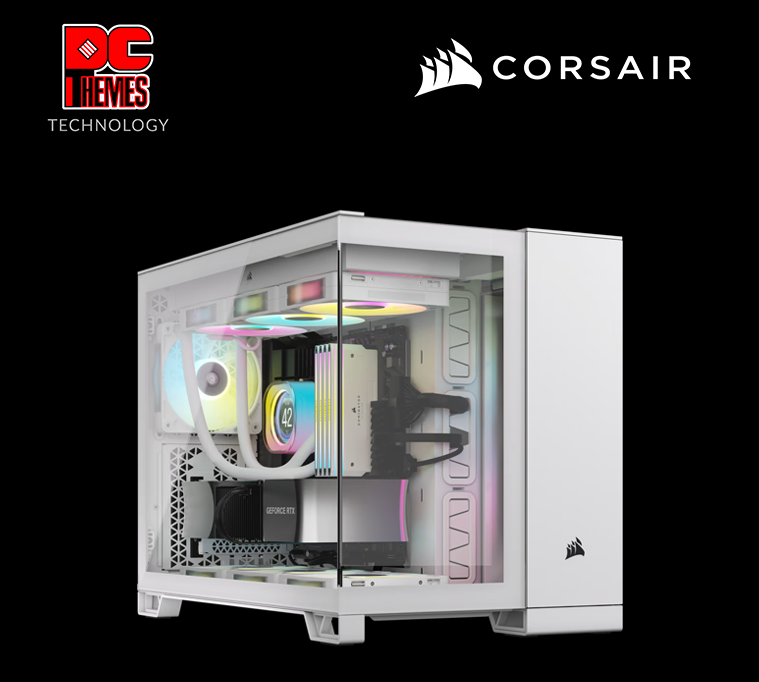 CORSAIR 2500X Mid-Tower Dual Chamber PC Casing - White