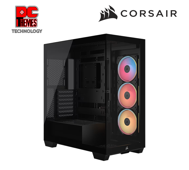 CORSAIR 3500X LX-R RGB iCUE Link Tempered Glass Mid-Tower PC Case, Black