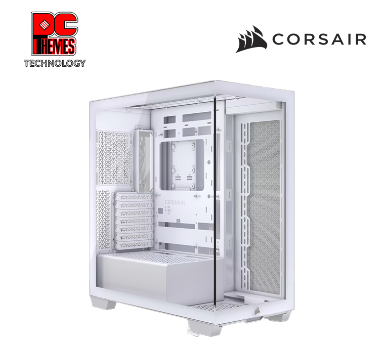 CORSAIR 3500X Tempered Glass Mid-Tower PC Casing - White