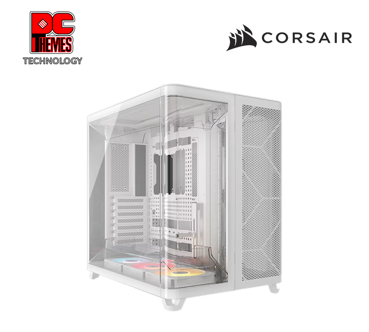 CORSAIR AIR 5400 RS-R ARGB Tempered Glass Mid-Tower Casing - White