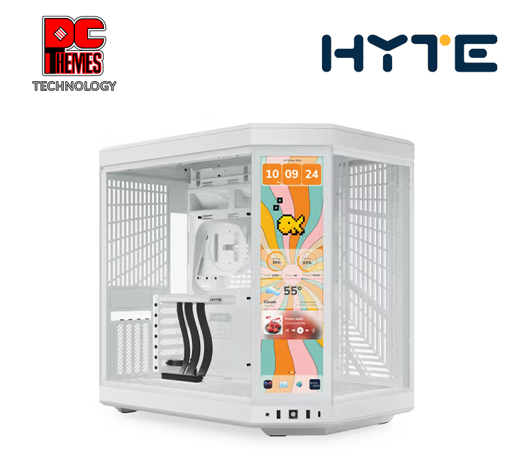 HYTE Y70 TG Touch Infinite Dual Chamber Mid-Tower Casing - Snow White