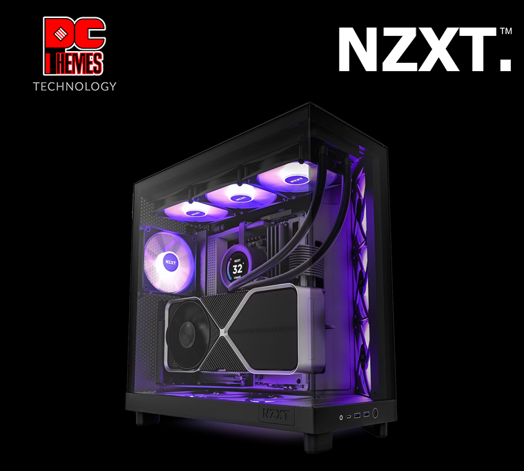 NZXT H6 Flow RGB Tempered Glass Black Casing