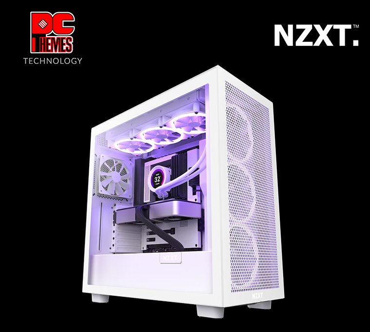 NZXT H7 Flow Tempered Glass White Casing