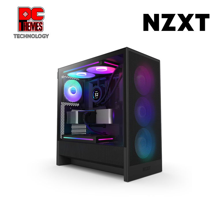 NZXT H5 Flow RGB Tempered Glass Casing (2024) - Black