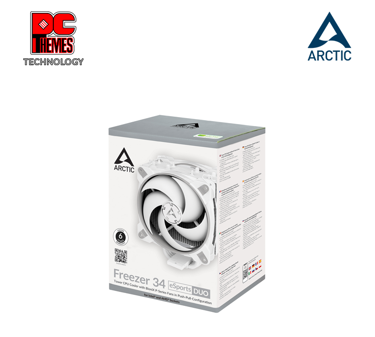 ARCTIC Freezer 34 eSports DUO Tower CPU Cooler with BioniX P-Series Fans in Push-Pull-Configuration