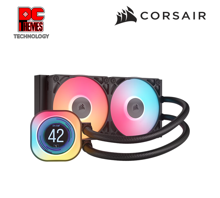 CORSAIR iCUE LINK TITAN 240 RX LCD Liquid CPU Cooler - Black