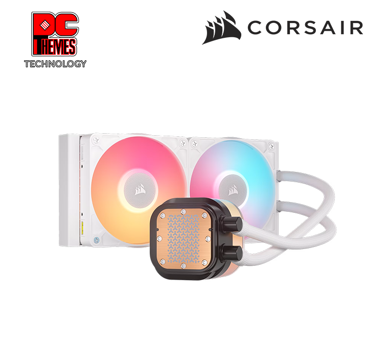 CORSAIR iCUE LINK TITAN 240 RX LCD Liquid CPU Cooler - White