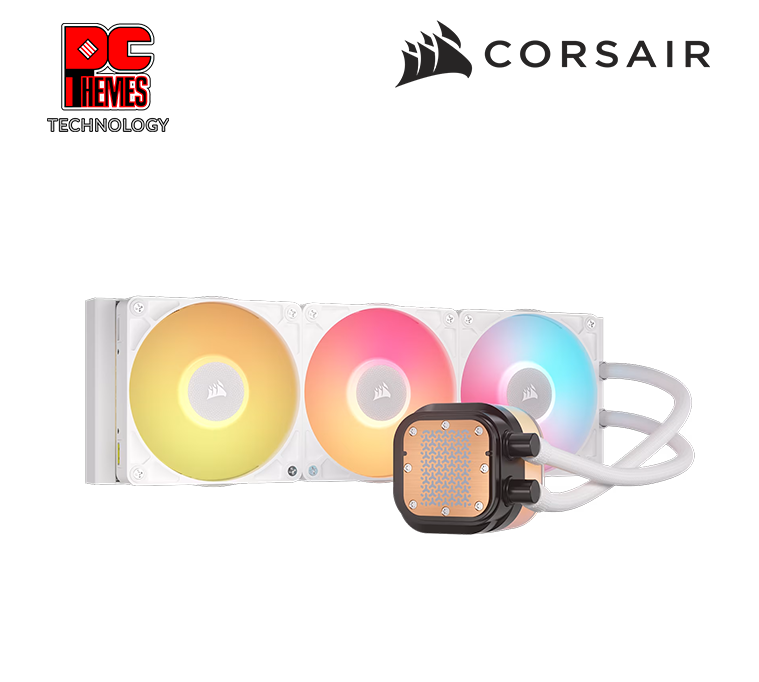 CORSAIR iCUE LINK TITAN 360 RX LCD Liquid CPU Cooler - White
