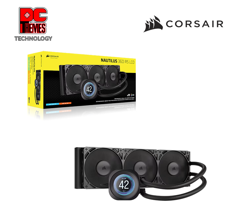 CORSAIR NAUTILUS 360 RS LCD AIO LIQUID COOLER BLACK