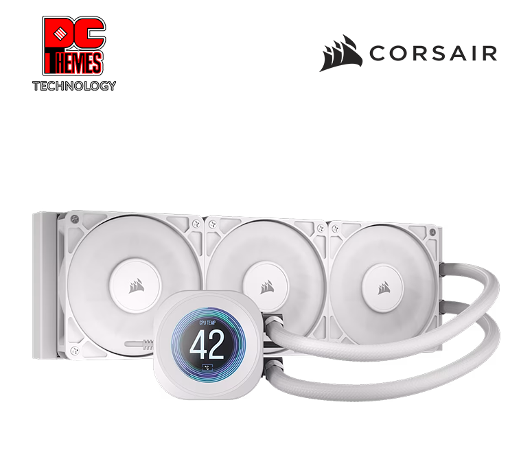 CORSAIR NAUTILUS 360 RS LCD AIO LIQUID COOLER WHITE