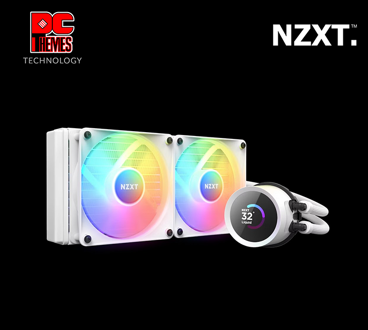 NZXT Kraken 240 RGB 240mm AIO Liquid Cooler with LCD Display and RGB Fans -  [White] UPC:810074842730