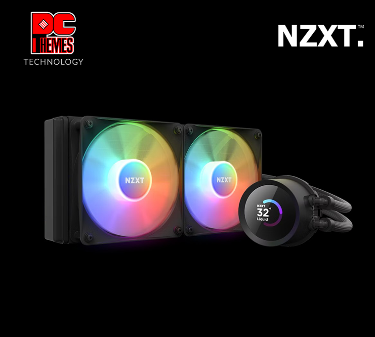 NZXT Kraken 280 RGB 280mm AIO Liquid Cooler with LCD Display and RGB Fans - [Black]