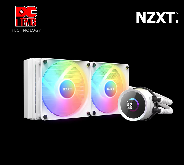 NZXT Kraken 280 RGB 280mm AIO Liquid Cooler with LCD Display and RGB Fans - [White]