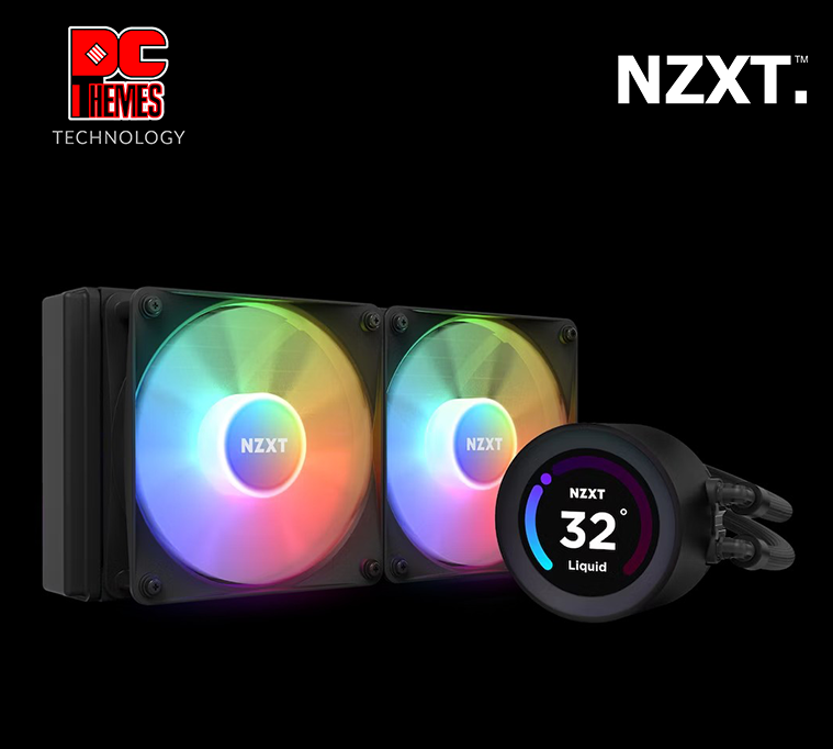 NZXT Kraken Elite 280 RGB 280mm AIO Liquid Cooler with LCD Display and RGB Fans - [Black}