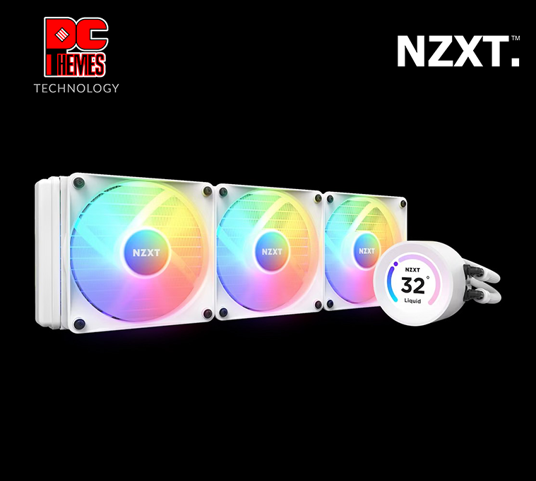 NZXT Kraken Elite 360 RGB 360mm AIO Liquid Cooler with LCD Display and RGB Fans - [White]