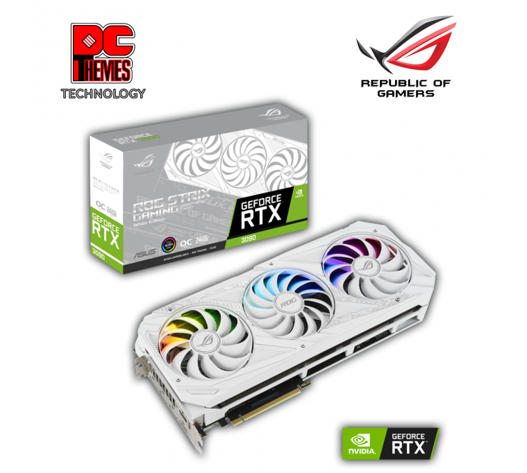 ASUS GeForce RTX™ 3090 ROG Strix Gaming 24GB OC White Graphics Card