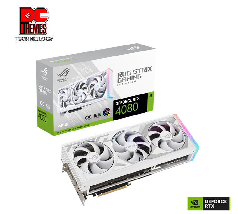 ASUS ROG Strix GeForce RTX 4080 16GB GDDR6X White OC Edition Graphics Card