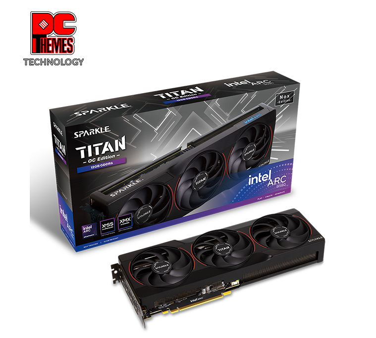 SPARKLE Titan Intel ARC B580 12GB GDDR6 Nox OC Edition Graphics Card