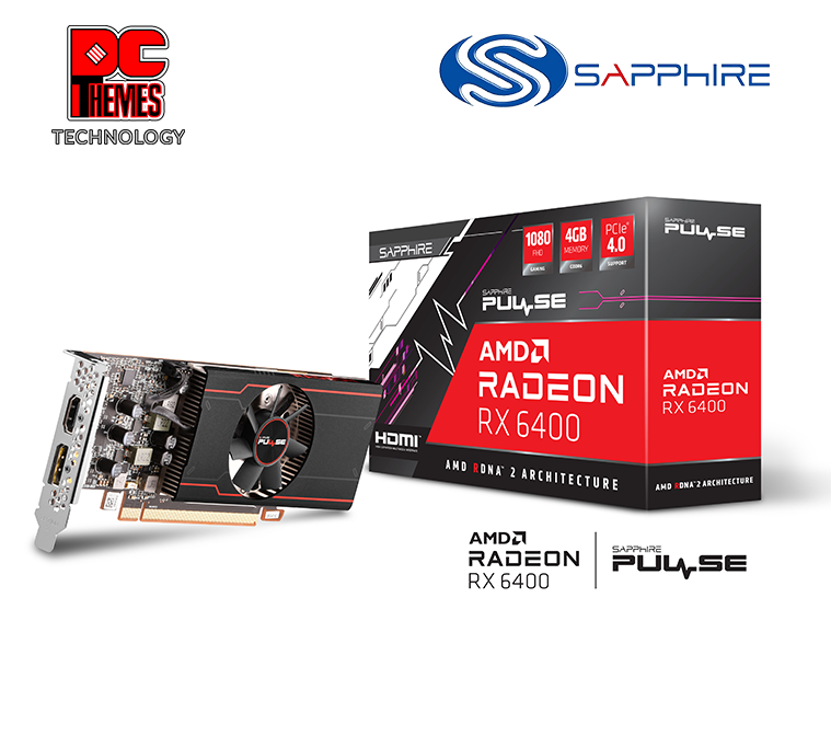 SAPPHIRE RX 6400 Pulse Gaming 4gb LP Graphics Card
